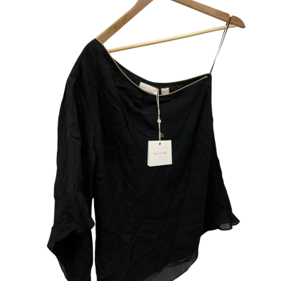 Sass & Bide Womens  Size 6 Off-the-shoulder Top Black  / Gold 
