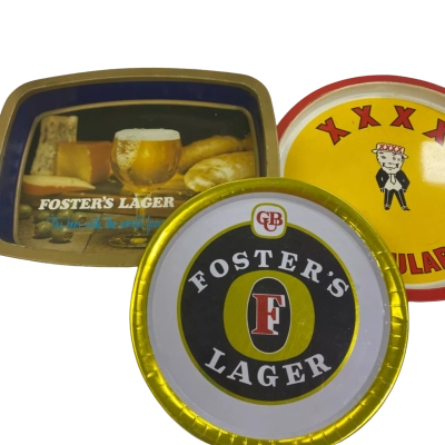 3 x assorted pub beer trays