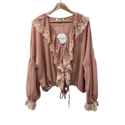 Salty Crush Womens Size 16 Blouse Pink