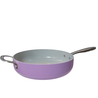 Crumble Cookware Ceramic Deep Fry Pan (Purple)