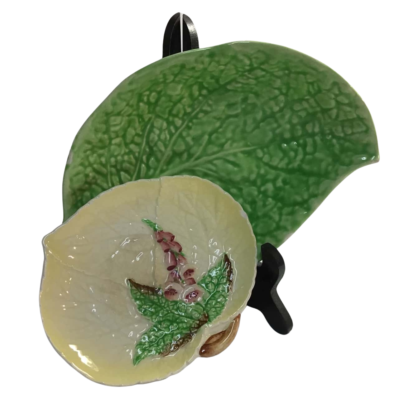 2 x Carlton Ware hollyhock small dish and cabbage dish(s)