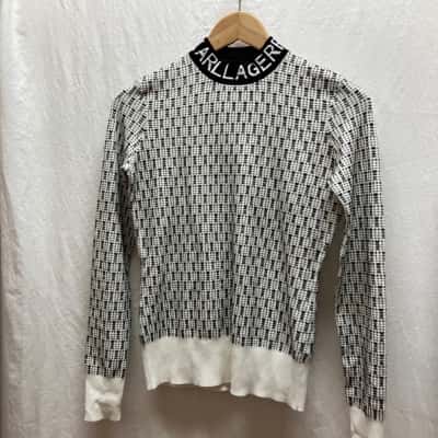 Karl Lagerfeld, Womens  Size S Black  / Off White / Pattern 