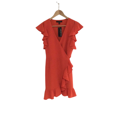 Forever New Women's Size 10 Short Sleeve Dress  Orange 