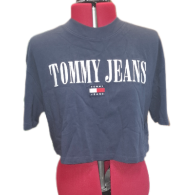 Tommy Hilfiger Womens  Size M Cropped Top Blue 