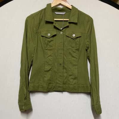 Katies Women’s Size 10 Denim Jacket Green 