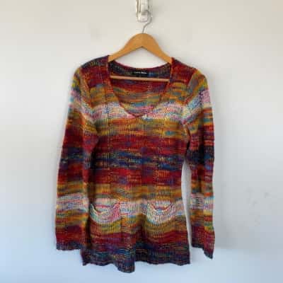 Caroline Morgan Colourful Knit Jumper Size 10 