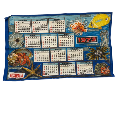 Vintage Tea-towel - 1972 - Australia - Marine