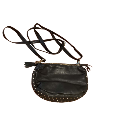  Monique leather small handbag Black  / Gold 