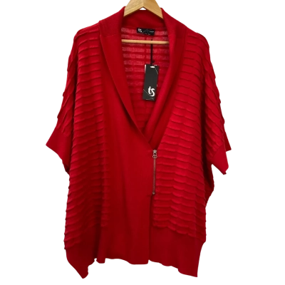 Brand New - Taking Shape - Womens She's So Fine Cardi - Size M - Simply Red (RRP $149.95)