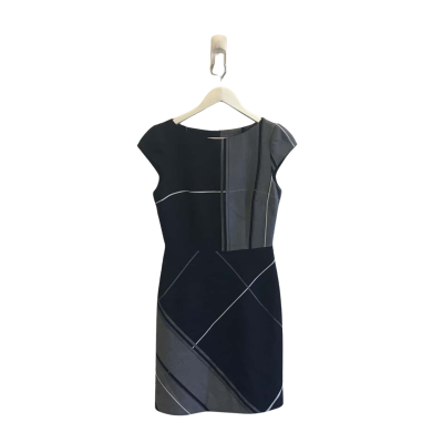 Karen Millen Womens  Size 10 Sleeveless Midi Dress Black Grey