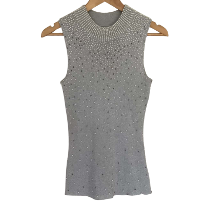 Vintage**Sandra Steiner. Silver Metallic Top.     Size S 