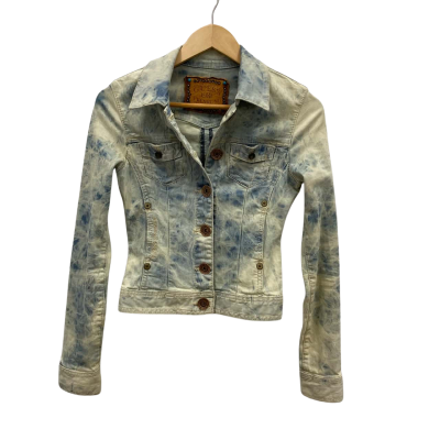 Replica Women's Size XS Dye Style Cropped Denim Jacket 