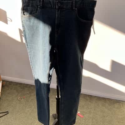  Mens  Size 38 Stretch Jeans Navy Blue 