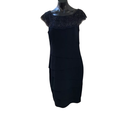 Frank Lyman Womens  Size 14 Cocktail Dress Navy Blue 