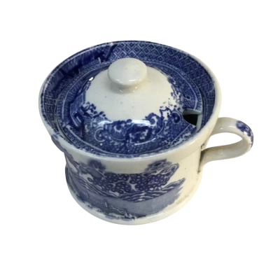 Vintage Edge Malin & Co Blue Willow Sugar Jar no spoon 