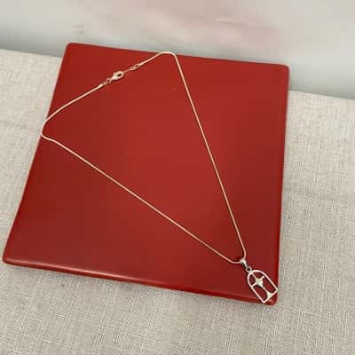  Unisex 925 Marked Pendant (Chain only plated) 