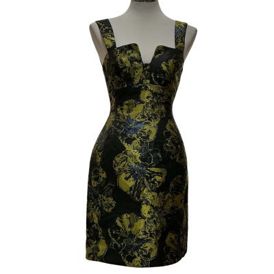 Cue Womens  Size 6 Cocktail Dress Black  / Floral 