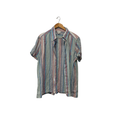 Ben Sherman Mens  Size XL Blue / Green / Pink / Striped shirt