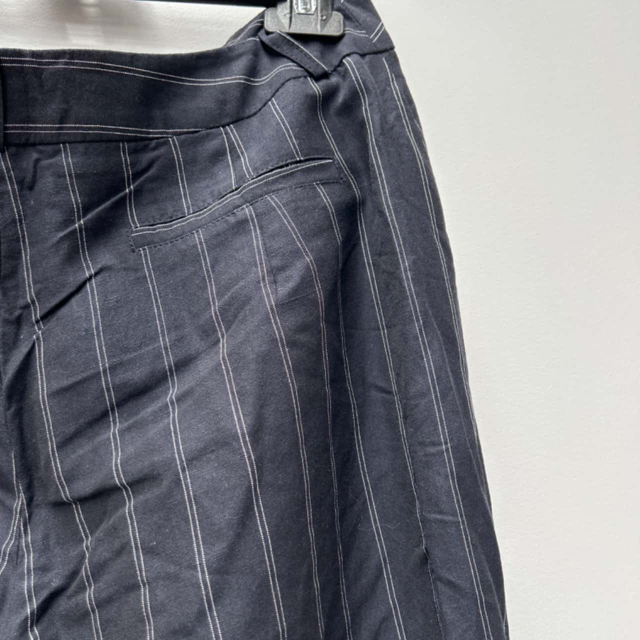 Pantalon Femme Bleu à Rayures (pinstriped) - Taille 13/14 - Occasion En Excellent état