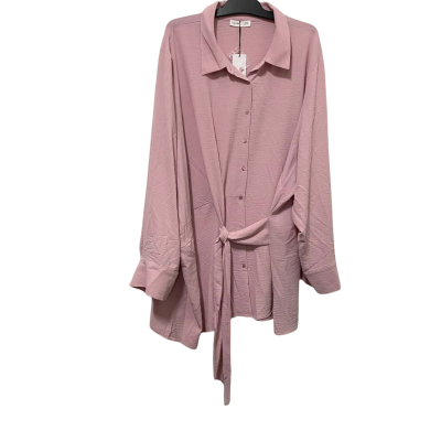 City Chic Womens  Size 28 Blouse / Long Sleeve Shirt Pink  