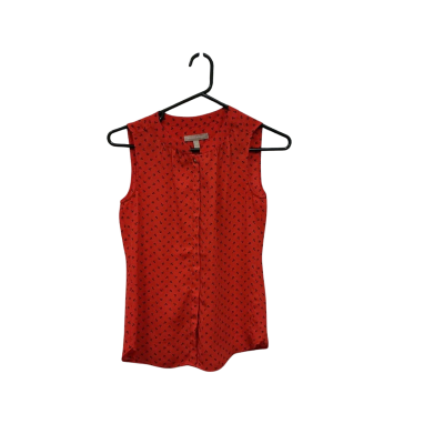 Banana Republic Womens  Size 0 Button Up /Sleeveless Top Red 