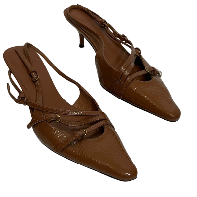 Alias Mae Womens  Size 39 Slingback Heels Tan  