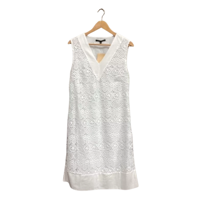 Liz Jordan Womens Midi Dress White Size 14