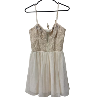Forever New Womens  Size 10 Corset Mini Dress Cream 