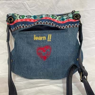 DESIGUAL Denim Cross Body Bag Multicoloured 
