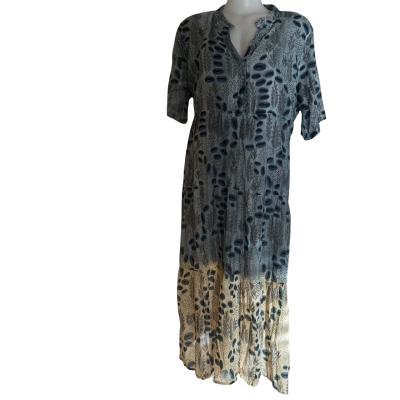  Caju.  Blue Floral Maxi Dress.   Size XL 