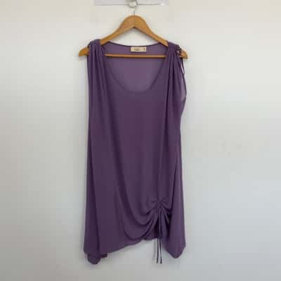 Eplisse Purple Sleeveless Mini Dress Size 18