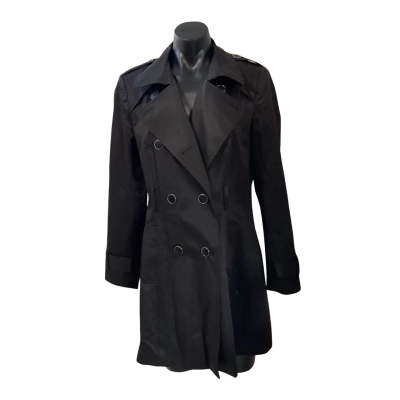 Portmans Womens  Size 12 Trench Coat Black  