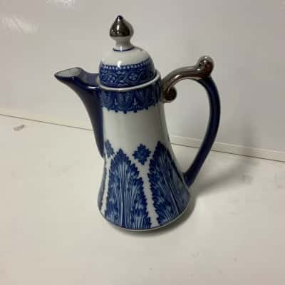 Vintage Bombay grace cobalt blue and  white coffee/teapot