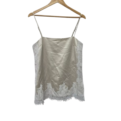 Dissh Womens  Size 10 Cami  / Shoestring Strap Top Beige 