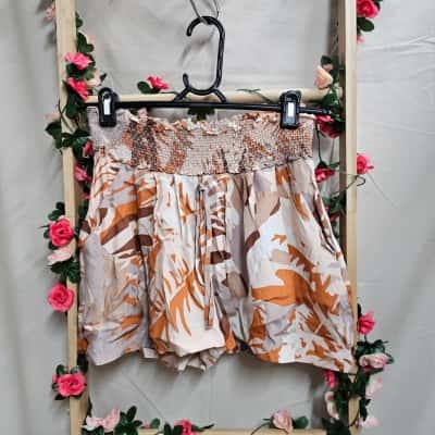 Womens Thurley Multicoloured Pattern Silk Shorts Size S