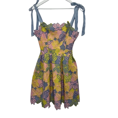 Elliatt Womens  Size S Mini Dress Blue / Floral / Pink  / Yellow 