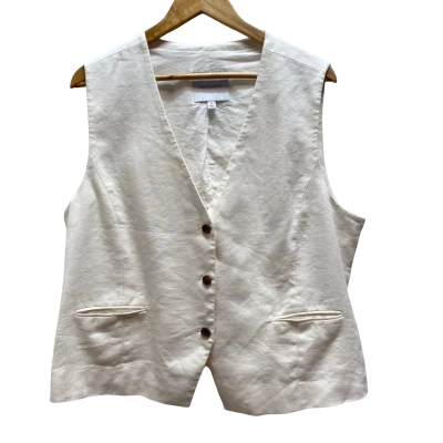 Witchery Womens Cream Vest Size 20