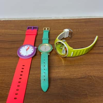 Collection of 3 colourful women’s watches UNTESTED 