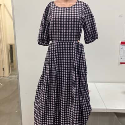 Gorman Womens  Size 12 Party Dress Black  / Purple  Gingham 