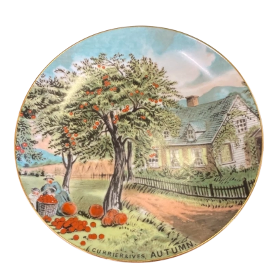 Currier & Ives -Autumn plate