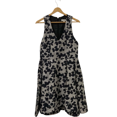 Wayne Cooper Womens  Size 14 Sleeveless Dress  Black  / White 