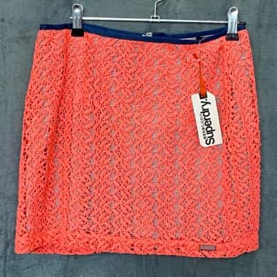Super Dry Womens Skirt Size M Coral 
