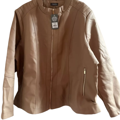 Autograph Women's Size 22 Biker Jacket Beige Brand new with tags