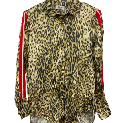 Motel Womens  Size S Long Sleeve Shirt Animal print / Red 