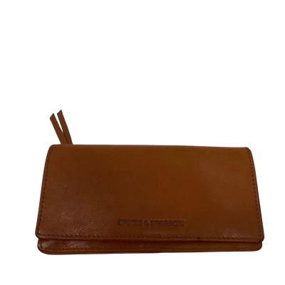 Spikes & Sparrow Brown Leather Clutch Wallet