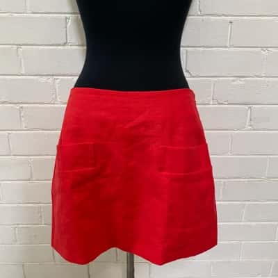 Oroton Womens Red Mini Skirt