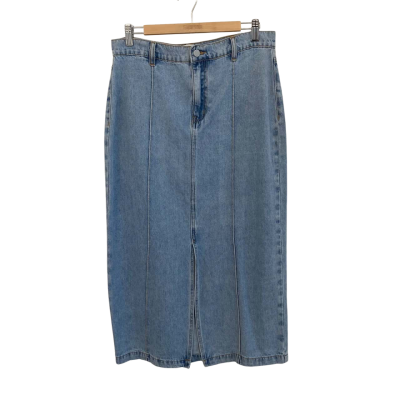 Seed Heritage Womens  Size 12 Denim Skirt / Maxi Skirt / Midi Skirt Blue 