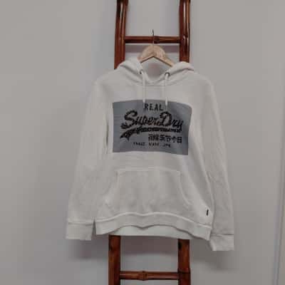 Superdry White Reflective Box Womens Hoodie Size 10 BNWT