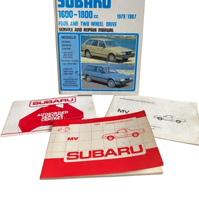 Gregory's Subaru 1600-1800cc Service and Repair Manual No501 