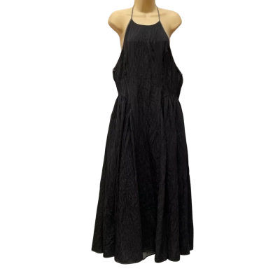Sheike Womens  Size 16 Shoestring Strap /Halter Neck Dress Grey / Striped 
